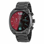 Diesel DZ1206 Horloge Master Chief staal-leder zilverkleurig-bruin 45 mm