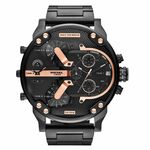 DIESEL Mega Chief XL 52mm Zwart Staal Chronograph | DZ4309