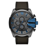 Diesel DZ4500 Horloge Mega Chief zwart/blauw 52 mm