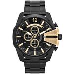 Nieuw Diesel Mega Chief chronograaf zwartgoud roestvrijstalen herenhorloge DZ4338
