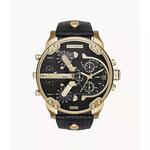 Diesel DZ4323 Horloge Mega Chief Chrono staal-leder zwart 51 mm