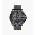 Diesel Heren Mega Chief quartz roestvrij staal chronograaf horloge kleur grijs DZ4329