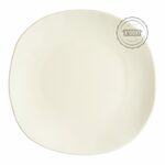 Dinerbord beige met zwarte bloemen