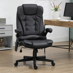 Vinsetto Kantoorstoel, luxe directiestoel met ergonomisch design, kantelfunctie, hoogte verstelbaar, 63 x 63 x 110-120 cm, Bruin | Aosom.nl