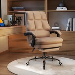 Vinsetto Bureaustoel ergonomisch met massagefunctie, in hoogte verstelbare draaistoel, 67 x 67 x 116-126 cm, blauw | Aosom.nl