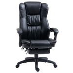 Vinsetto ergonomische bureaustoel, met massage- en verwarmingsfunctie, hoogte verstelbare, draaibaar, tot 120 kg, 68x72x110-120 cm, blauw | Aosom.nl