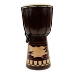 Djembe - Blauw & Groen Stippenpatroon (ca. 30 x 15 cm)