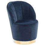Campo Fauteuil Velours, Donkerblauw.