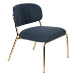 Fauteuil Lucera - stof Letto - donkerblauw - Leen Bakker