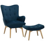 Relaxfauteuil Carmel Donkerblauw