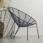Bronx71 Velvet fauteuil Amy donkerblauw.