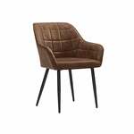 Vidaxl Fauteuil 63x75x88 Cm Echt Leer Donkerbruin