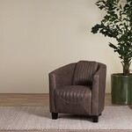 Vidaxl Fauteuil Verstelbaar Stof Donkerbruin