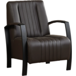 Leren fauteuil glamour 138 bruin, bruin leer, bruine stoel