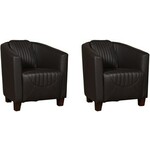 Vidaxl Fauteuil Kunstleer Donkerbruin