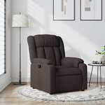 Vidaxl Fauteuil Verstelbaar Stof Donkerbruin