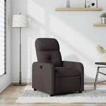 Vidaxl Fauteuil Verstelbaar Stof Donkerbruin