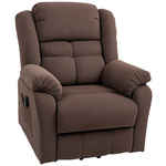 Vidaxl Fauteuil Verstelbaar Stof Donkerbruin
