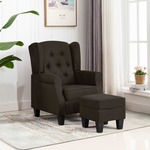 Vidaxl Fauteuil Verstelbaar Stof Donkerbruin
