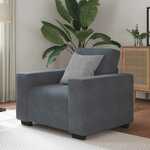 Fauteuil 60 cm fluweel donkergrijs