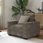 Fauteuil 59 cm kunstleer donkergrijs