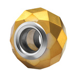 Bead voor beadsarmbanden Glas / Chirurgisch staal 316L Beads