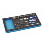 Dopsleutel- en bitset 1/4" | incl. functionele tas met riemclip | 40-delig
