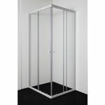 Badstuber Corner white 80-90x80-90cm douchecabine helderglas