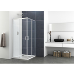 Aqualine Quadrant douchecabine kwartrond 80x80 mat glas