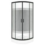 Kerra Xenia Duo Black douchecabine 80x80cm met douchebak