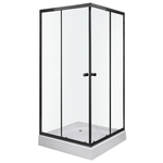 Dubbele douchecabine BWS Luad 120x90x190 cm Chroom