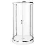 Kerra Vibe ronde douchecabine 100x86cm chroom