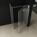 Kerra Flow vierkante douchecabine 90x90cm chroom