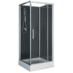 Douchecabine Dubbele Schuifdeur BWS Luad 140x80x190 cm Chroom