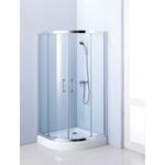 SaniGoods Atlas hoekinstap douchecabine mat zwart 90x90cm