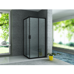 SaniGoods Atlas hoekinstap douchecabine mat zwart 80x80cm