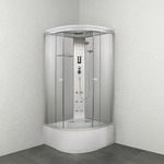 Saniclear Elite Black douchecabine 90x90 met 2 draaideuren en zwarte profielen