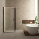 Douchecabine Van Rijn ST05 Kwartrond Aluminium 90x200 cm 8 mm Helder Glas Chroom van Rijn