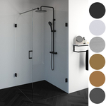 Douchecabine Compleet Just Creating 2-Delig Profielloos 100x90 cm Chroom