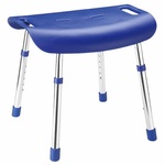 Design Douchekruk | Kleur: Wit | In hoogte verstelbaar 35 - 52 cm | Max. gebruikersgewicht 136 kg | Antislip doppen