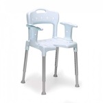 VidaXL Douchestoel aluminium wit