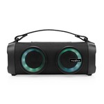 Party Boombox | Tot 6 Uur | 2 | 50 W | Media afspeelmogelijkheden: AUX / USB | IPX5 | Koppelbaar | Handgreep | Feestverlichting | Zwart