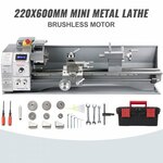 EU Plug 24W Hoge-snelheid Mini Hout Metaal Draaibank Machine 12V DIY Gereedschap CNC Metalen Gemotoriseerde Draaibank Ma