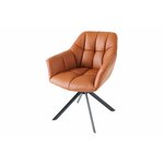 Draaistoel PAPILLON draaibaar 180 graden met armleuningen boucle grijs - 44593