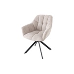 Draaistoel EUPHORIA draaibaar 180 graden met armleuningen leather taupe - 45862