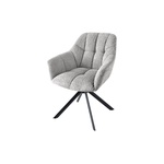 Draaistoel PAPILLON draaibaar 180 graden met armleuningen Leather bruin zwart - 44595