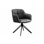 Draaistoel EUPHORIA draaibaar 180 graden met armleuningen leather groen - 45863