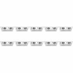 Spot Armatuur 10 Pack - Pragmi Zano Pro - GU10 Inbouwspot - Rechthoek Dubbel - Wit - Aluminium - Kantelbaar - 185x93mm