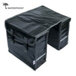 Dubbele fietstas New Looxs Canvasbag Deluxe zwart - 46 liter