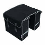 Basil elegance dubbele fietstas, gerecycled pet, waterkerend, mik, zwart, 40-49l